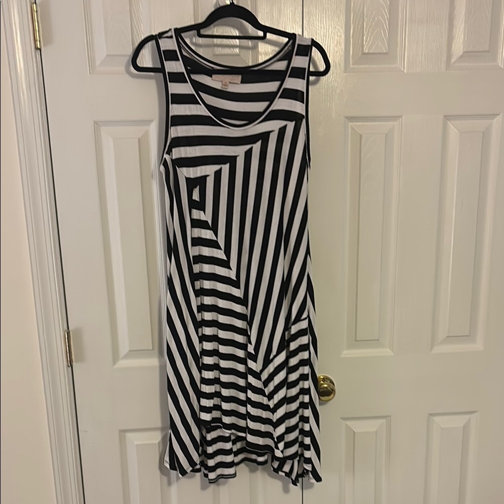 Philosophy Black and White Asymmetrical Sundress